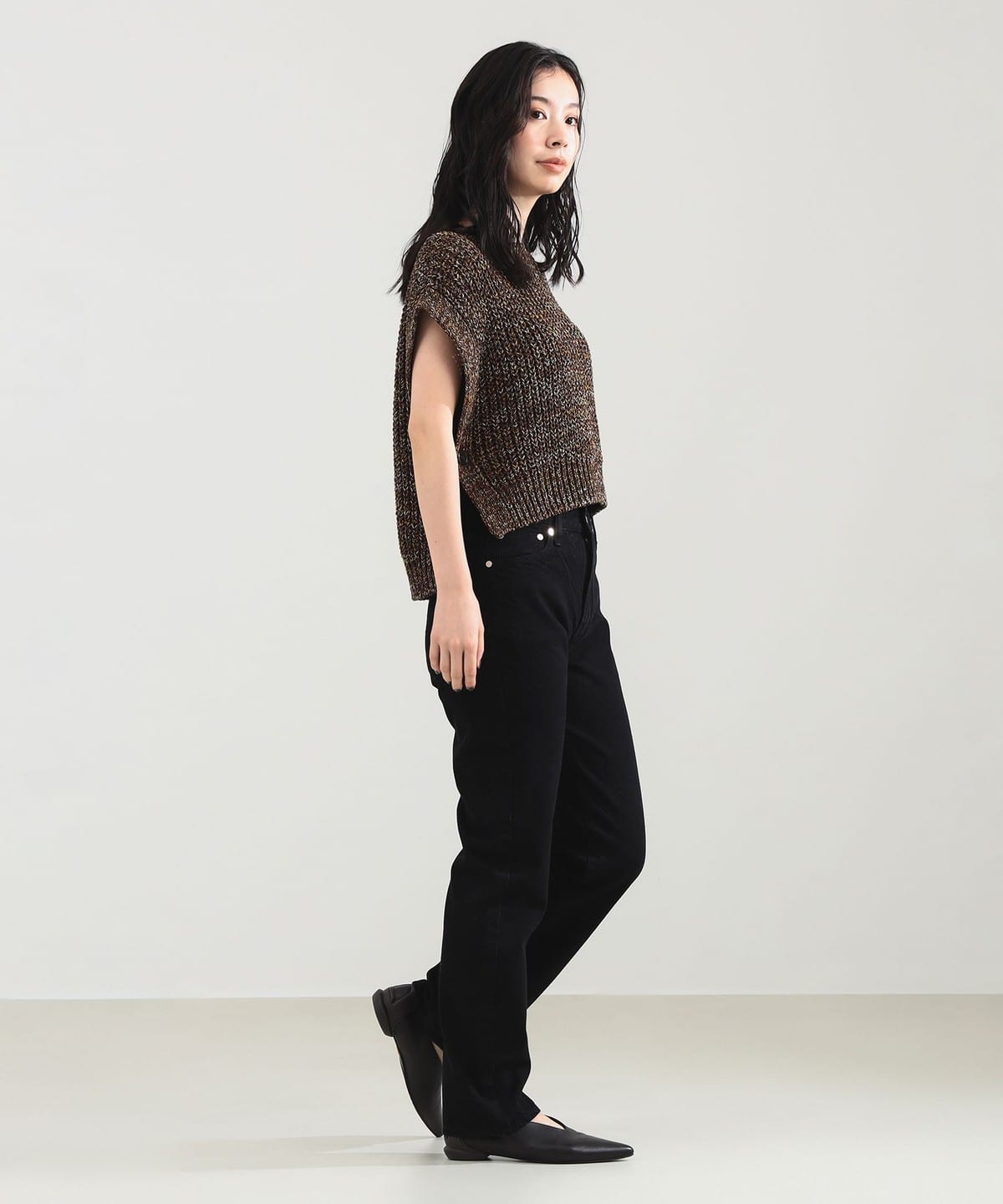 Demi-Luxe BEAMS Demi-Luxe BEAMS BATONER Mixed Color Side Open Vest