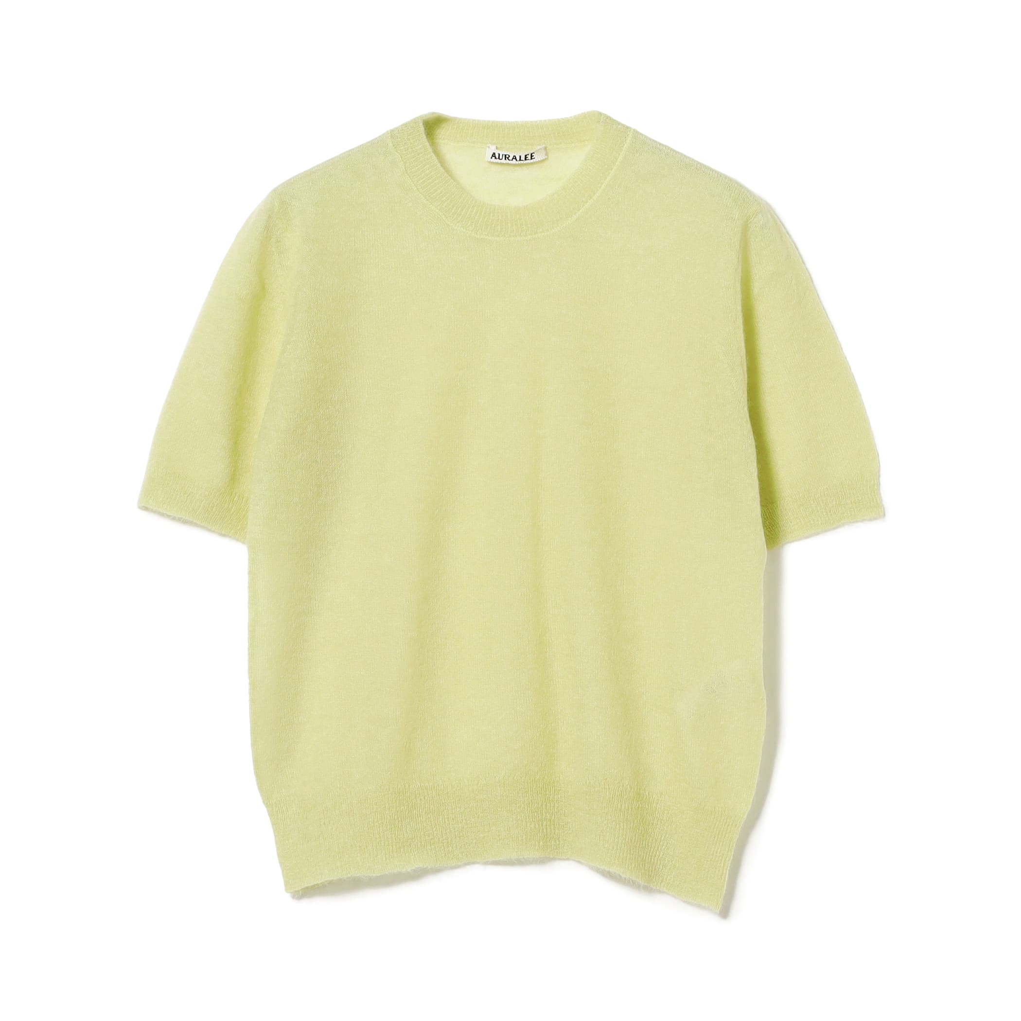 【タイムセール】AURALEE オーラリー / KID MOHAIR SHEER KNIT TEE トップス WOMEN LIME YELLOW 1 【タイムセール】AURALEE オーラリー / KID MOHAIR SHEER KNIT TEE トップス WOMEN LIME YELLOW 1