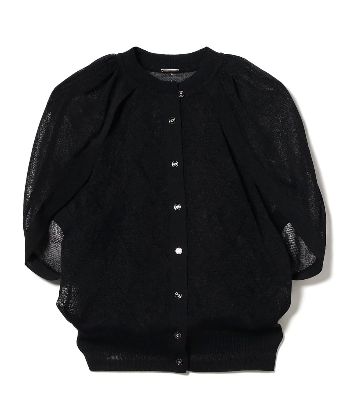support surface / アーガイル シアー カーディガン トップス WOMEN BLACK 1 support surface / アーガイル シアー カーディガン トップス WOMEN BLACK 1
