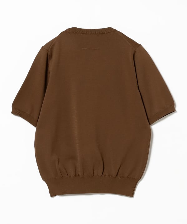 SLOANE 別注 シアー ショートスリーブ クルーネック ニット 日本製