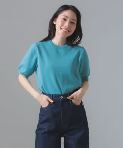 【別注】SLOANE / 14ゲージ 天竺 ハーフスリーブ クルーネック ニット