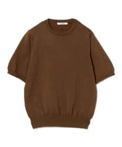 【別注】SLOANE / 14ゲージ 天竺 ハーフスリーブ クルーネック ニット