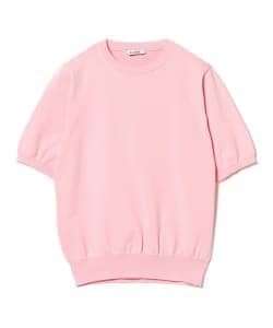 【タイムセール】【別注】SLOANE / 14ゲージ 天竺 ハーフスリーブ クルーネック ニット