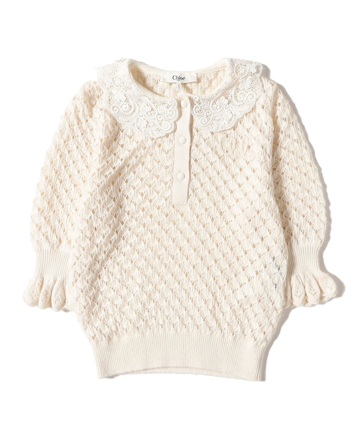 Chloe / レース スカラップ ショートスリーブ ニット トップス WOMEN Iconic Milk S Chloe / レース スカラップ ショートスリーブ ニット トップス WOMEN Iconic Milk S