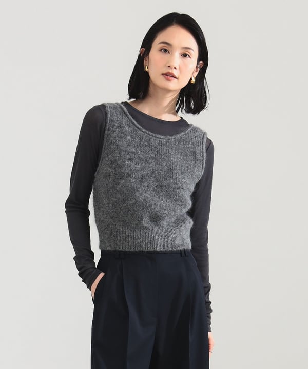 Demi-Luxe BEAMS（デミルクス ビームス）モヘヤ ニット ベスト