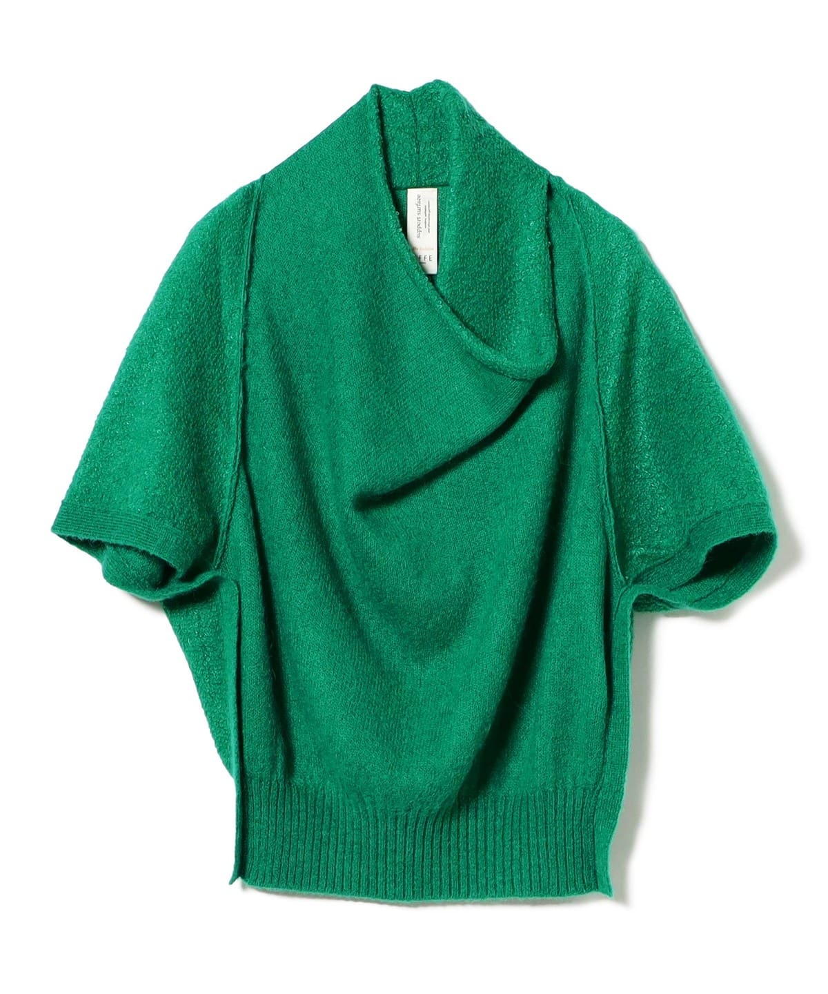 SUPPORT SURFACE サポートサーフェス / ドレープネック ハーフスリーブ トップス WOMEN 別注GREEN 1 SUPPORT SURFACE サポートサーフェス / ドレープネック ハーフスリーブ トップス WOMEN 別注GREEN 1