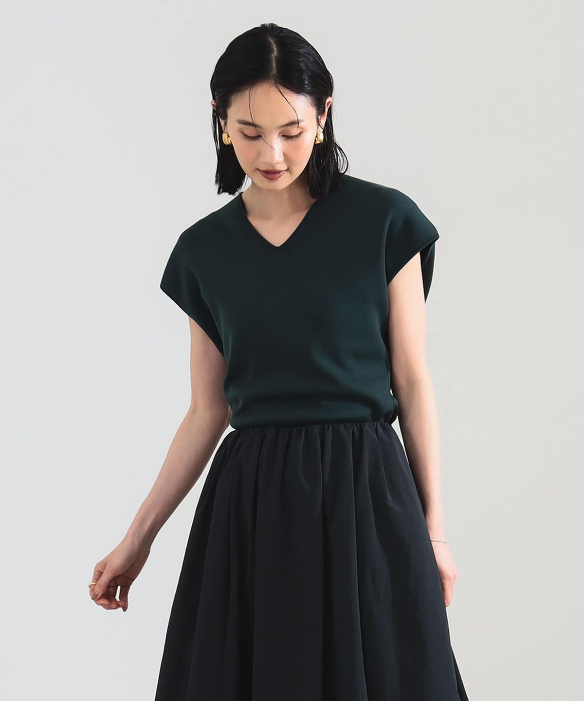 2WAY フレンチ カーディガン プルオーバー トップス WOMEN DARK GREEN ONE SIZE 2WAY フレンチ カーディガン プルオーバー トップス WOMEN DARK GREEN ONE SIZE