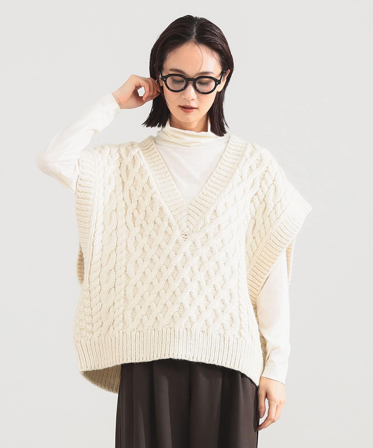 MR MITTENS / CROSS ケーブル ベスト トップス WOMEN CREAM ONE SIZE MR MITTENS / CROSS ケーブル ベスト トップス WOMEN CREAM ONE SIZE