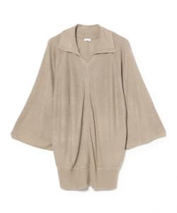 SEEALL / リブ Vネック スキッパー ポロ