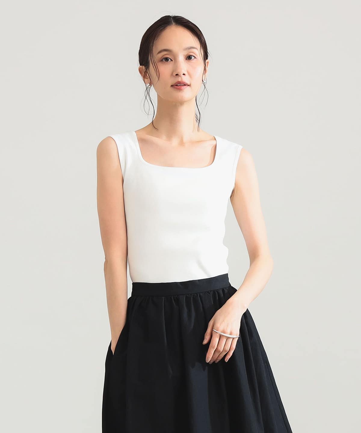 Demi-Luxe BEAMS タンクトップ Demi-Luxe BEAMS（デミルクス ビームス）リブニット タンクトップ（T