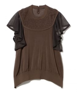 SUPPORT SURFACE / レース コンビ ショートスリーブ ニット