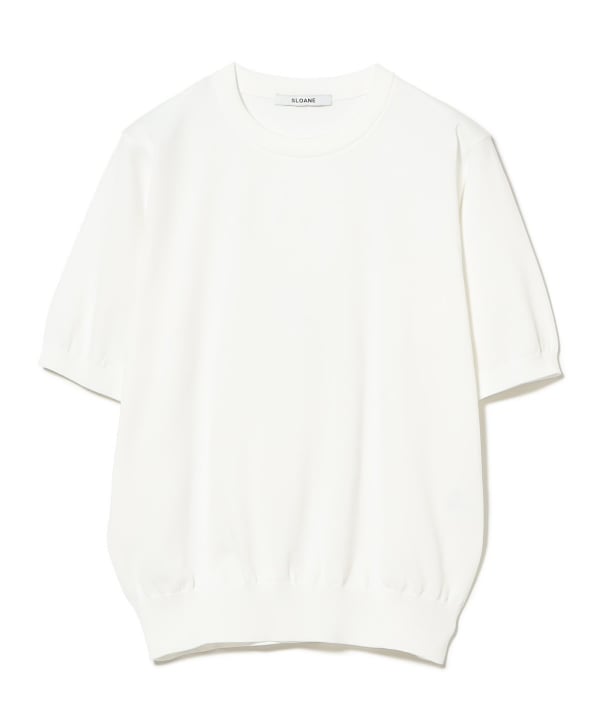 SLOANE / 18 gauge jersey crew neck short sleeve knit