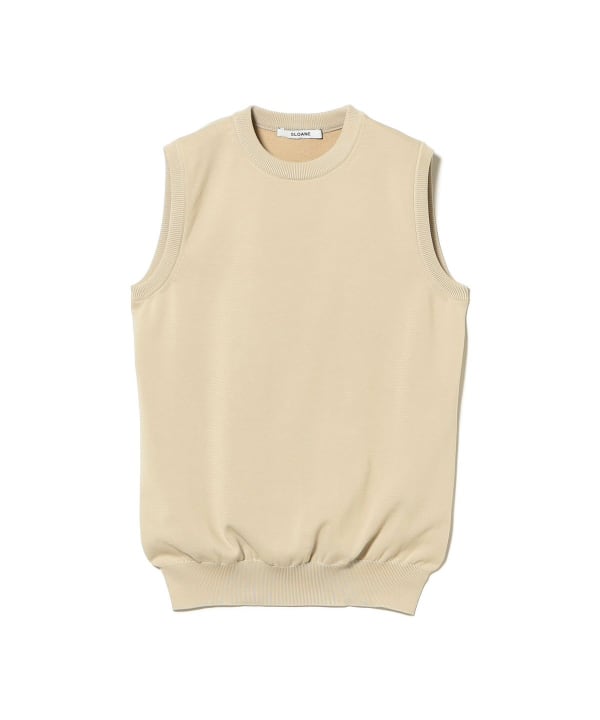 SLOANE / 18-gauge jersey crew neck sleeveless knit