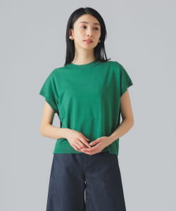 three dots / コットン シルク ショートスリーブ トップス
