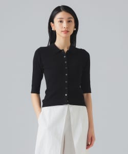 three dots / コットン ハーフスリーブ ポロ