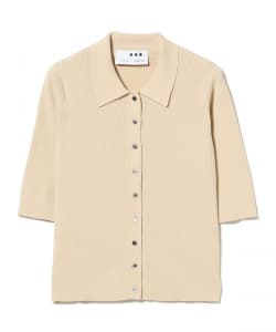 three dots / コットン ハーフスリーブ ポロ