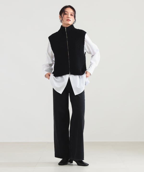 ブークレ ジップ ベスト Model：H165 B77 W57 H79　Size：ONE SIZE