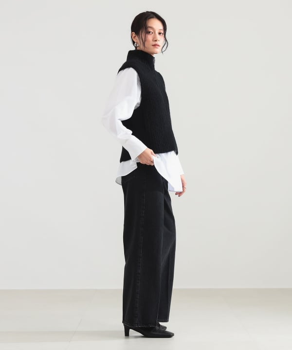 ブークレ ジップ ベスト Model：H165 B77 W57 H79　Size：ONE SIZE