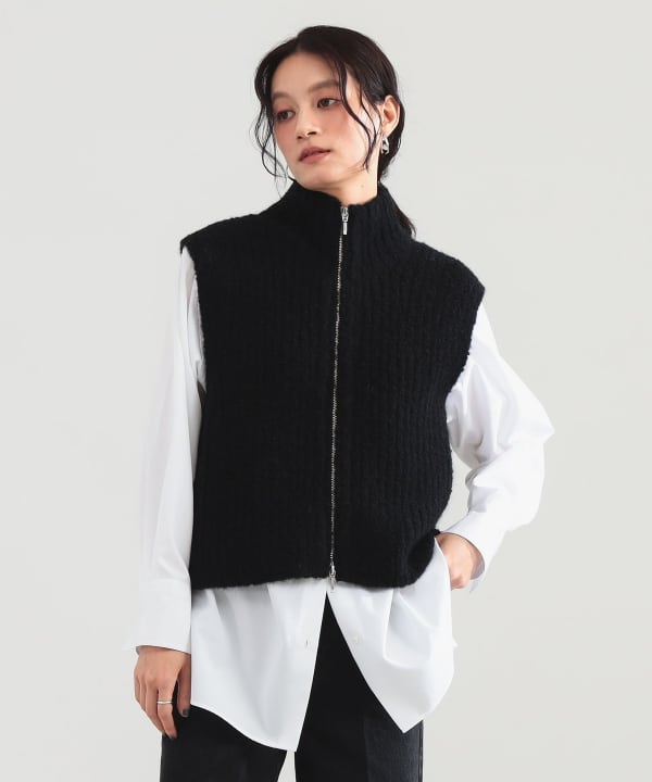 ブークレ ジップ ベスト Model：H165 B77 W57 H79　Size：ONE SIZE