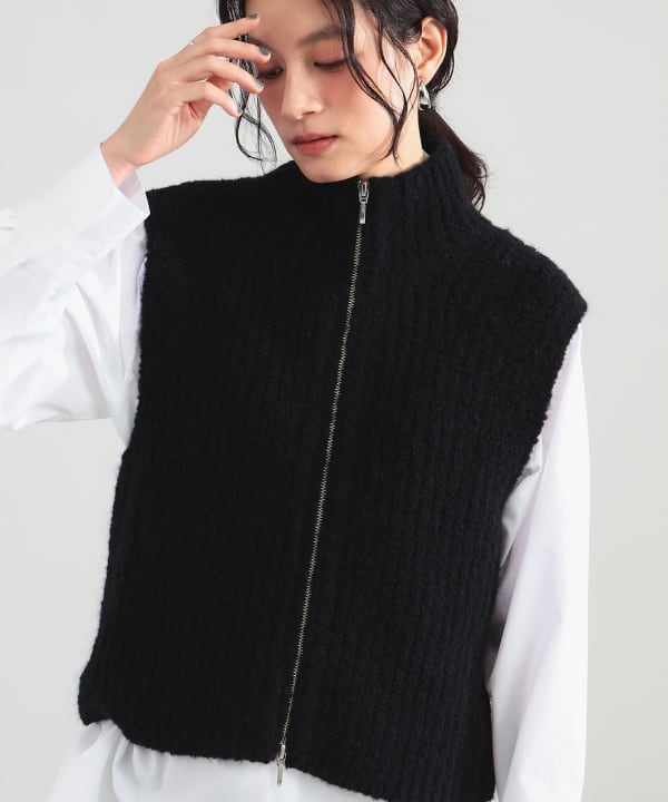 ブークレ ジップ ベスト Model：H165 B77 W57 H79　Size：ONE SIZE