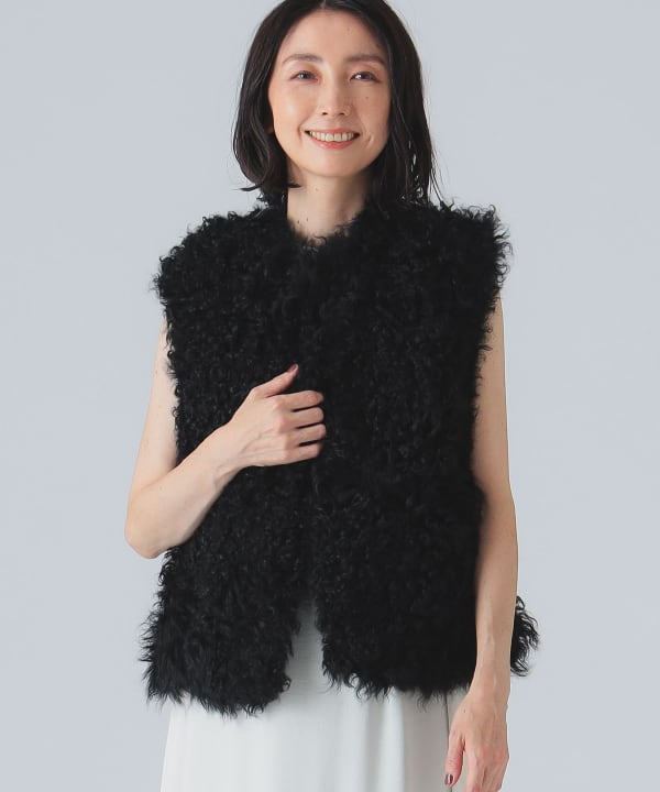 新品●GELLI ジェッリ●EFFE BEAMS ファー　ベスト ムートン ジレ EFFE BEAMS（エッフェ ビームス）【BLACK FRIDAY対象】GELLI / クルー