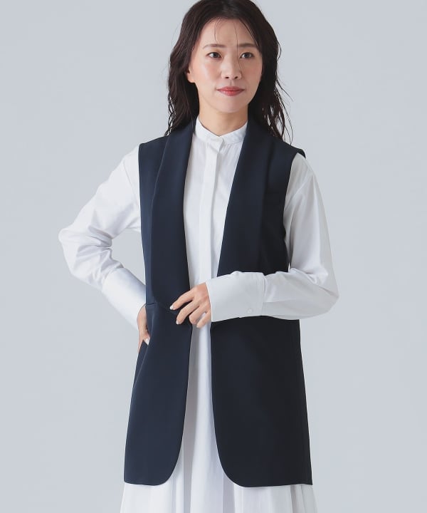 ella_selectshop エラ ドビークロスフリルベスト ジレ