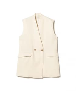 ノーカラー ダブルブレスト ジレ＊