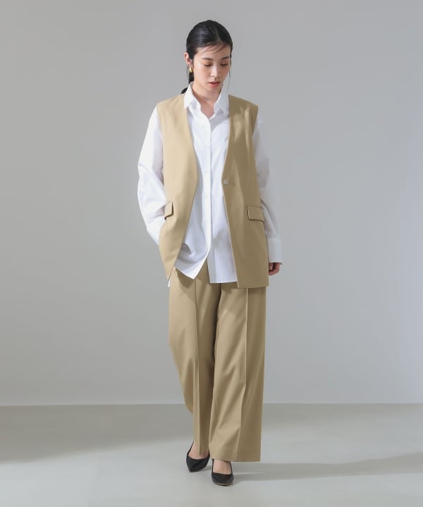 Demi-Luxe BEAMS（デミルクス ビームス）コットン ラペルレス