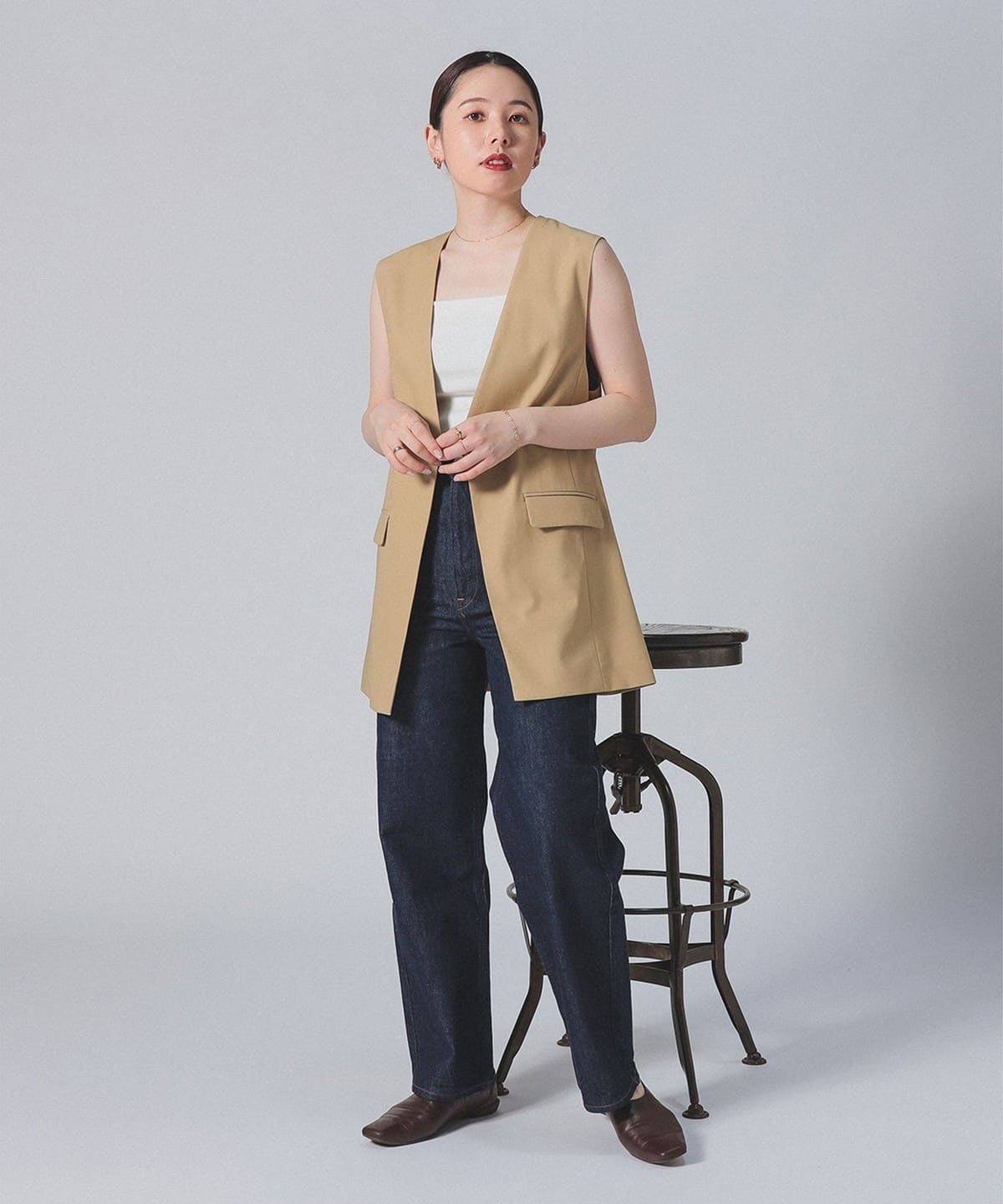 デルミクスビームス　ファージレ Demi-Luxe BEAMS（デミルクス ビームス）コットン ラペルレス