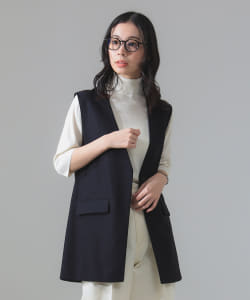 【TIME SALE】Demi-Luxe BEAMS / 女裝 棉質 無翻領 西裝背心