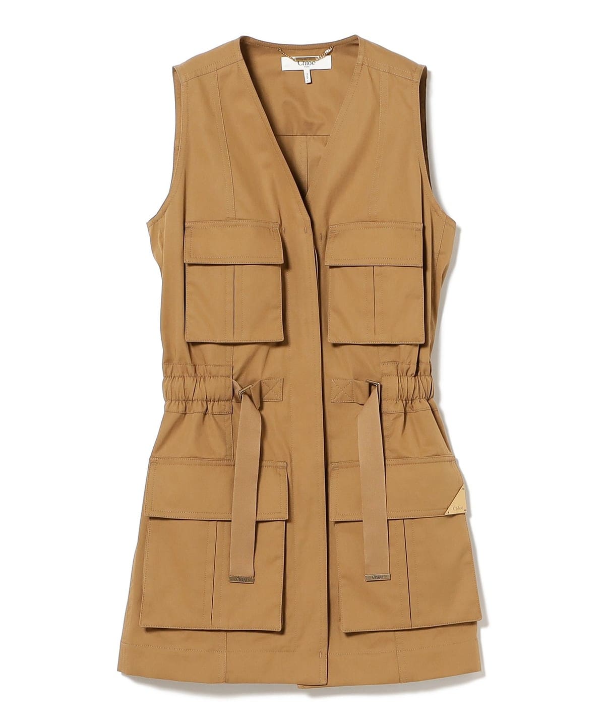 Chloe / 4ポケット ドローストリング ベスト トップス WOMEN GOLDEN BROWN 34 Chloe / 4ポケット ドローストリング ベスト トップス WOMEN GOLDEN BROWN 34