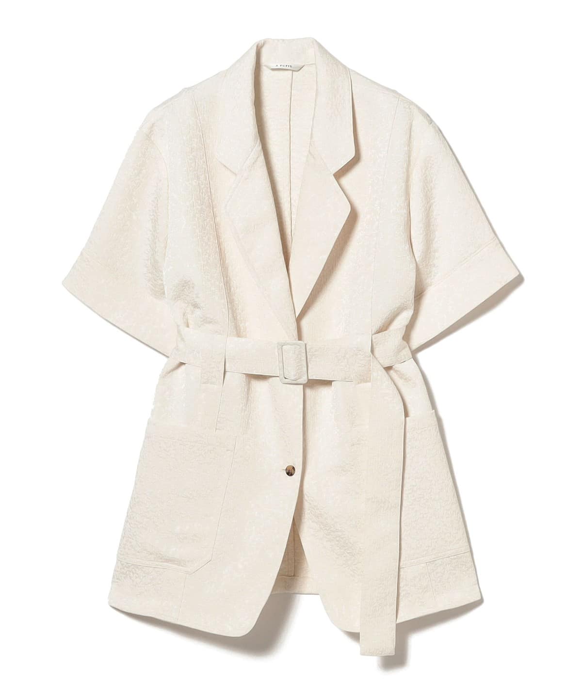 A PUPIL ア ピューピル / ベルテッド ハーフスリーブ ジャケット ジャケット WOMEN OFF WHITE S A PUPIL ア ピューピル / ベルテッド ハーフスリーブ ジャケット ジャケット WOMEN OFF WHITE S