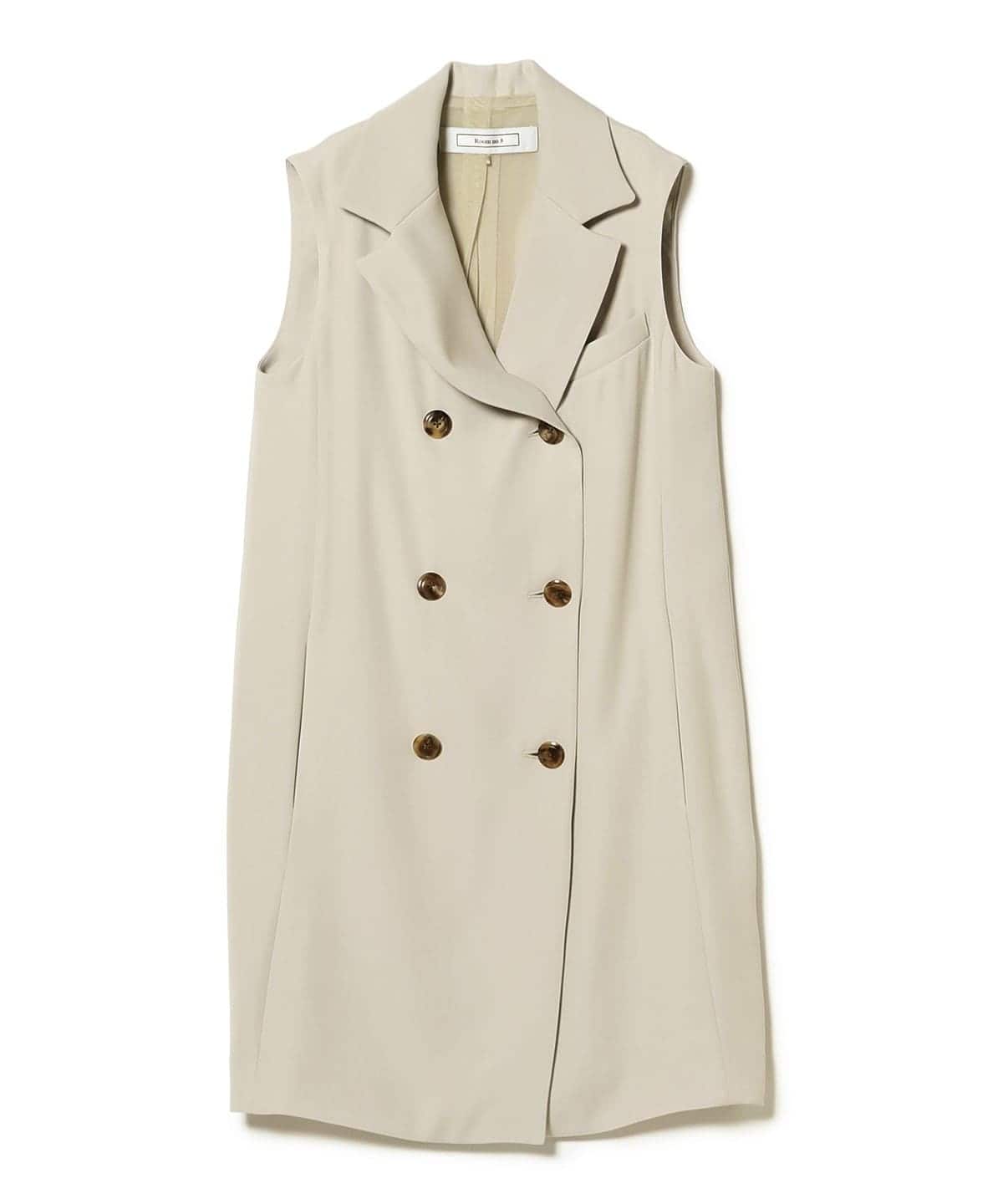 【別注】ROOM NO.8 ルームエイト / ダブルクロス ジレ トップス WOMEN BEIGE 2