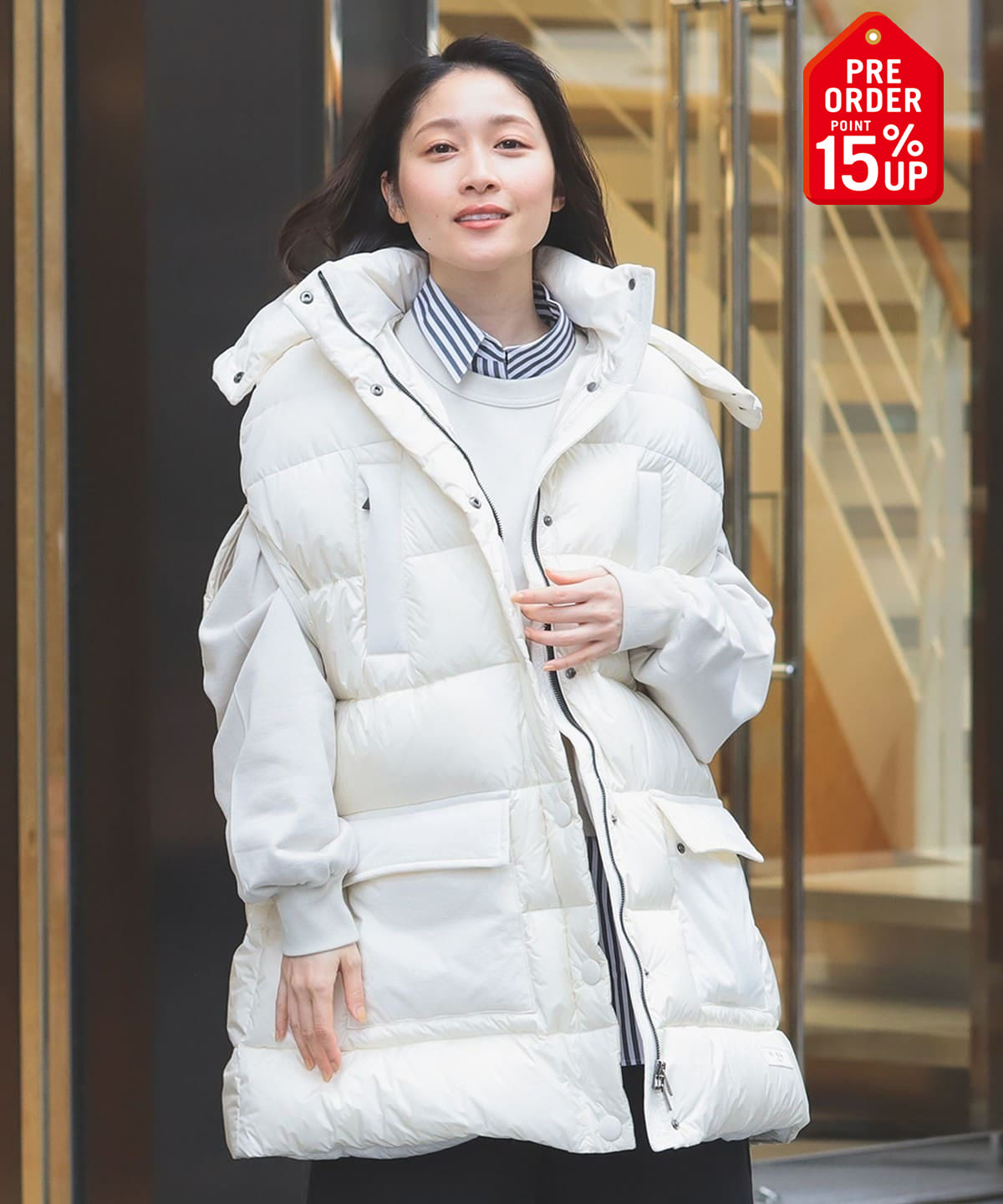 【+15%ポイントUP】TATRAS タトラス / CLEMATIDE ダウンベスト ブルゾン WOMEN IVORY 1 【+15%ポイントUP】TATRAS タトラス / CLEMATIDE ダウンベスト ブルゾン WOMEN IVORY 1
