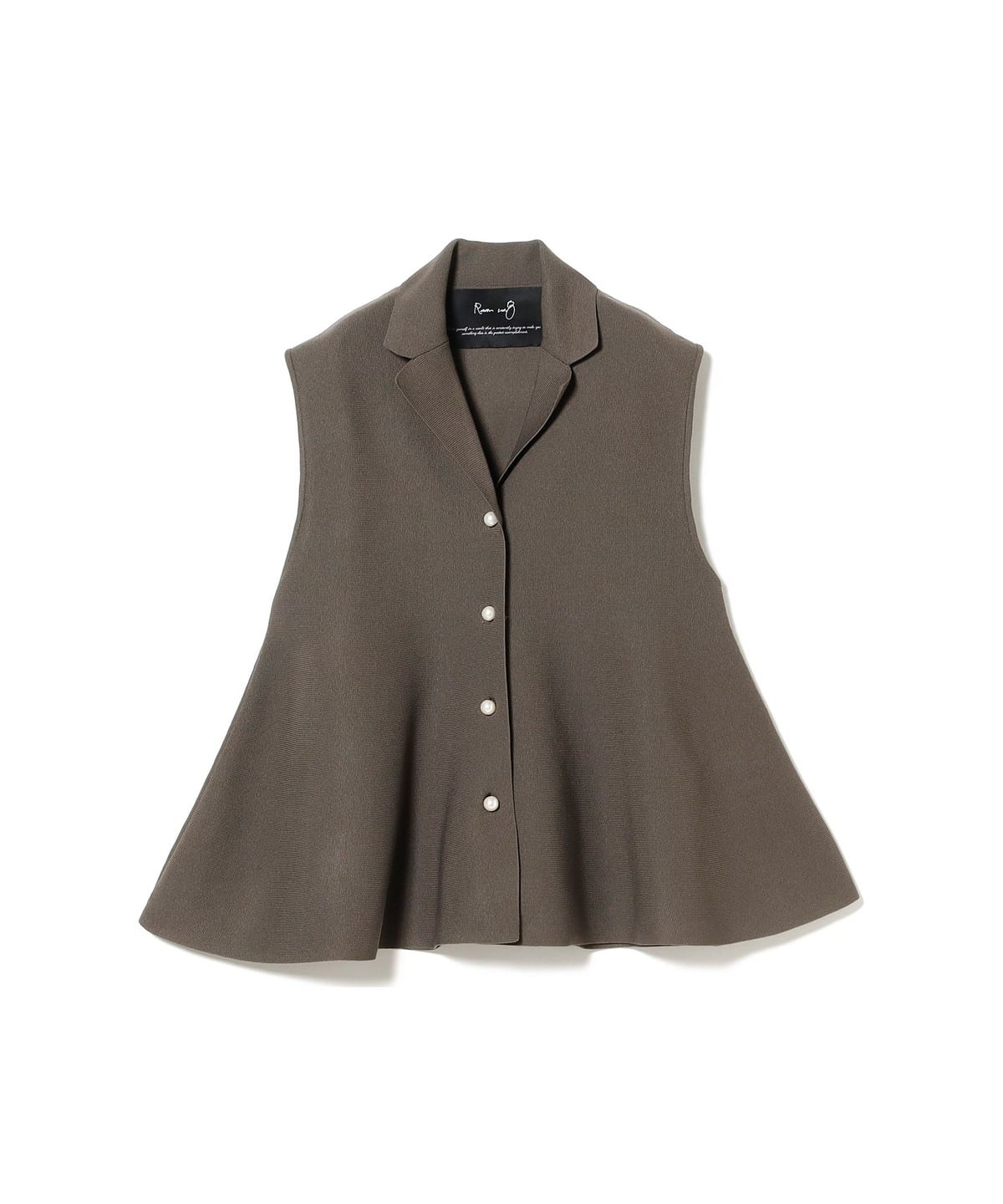 ROOM NO.8 BLACK ルームエイトブラック / ミラノリブ ニット ジレ トップス WOMEN KHAKI ONE SIZE ROOM NO.8 BLACK ルームエイトブラック / ミラノリブ ニット ジレ トップス WOMEN KHAKI ONE SIZE