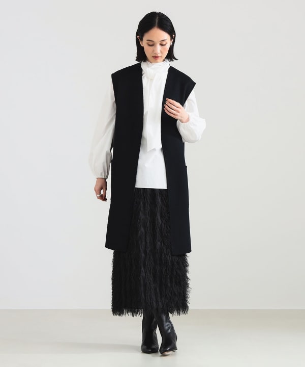Demi-Luxe BEAMS ポリエステルウールロングジレ Demi-Luxe BEAMS（デミルクス ビームス）の「Demi-Luxe BEAMS