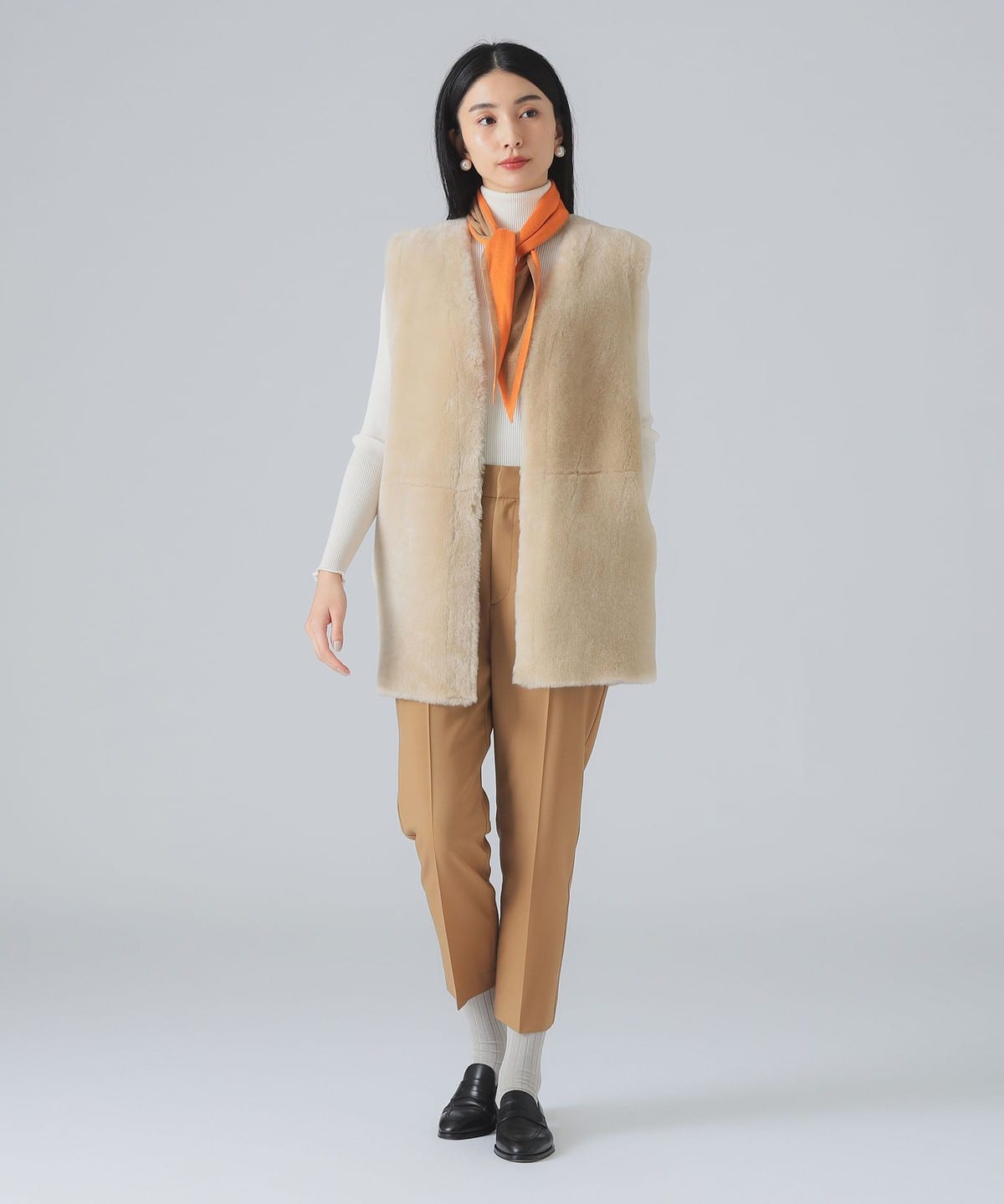 EFFE BEAMS（エッフェ ビームス）GELLI / ムートン Vネック ジレ