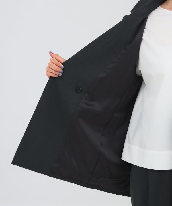 Demi-Luxe BEAMS ✨新品タグ　ダブルフェイス　ロングジレ　ベルト Demi-Luxe BEAMS（デミルクス ビームス）トロピカル 2ボタン