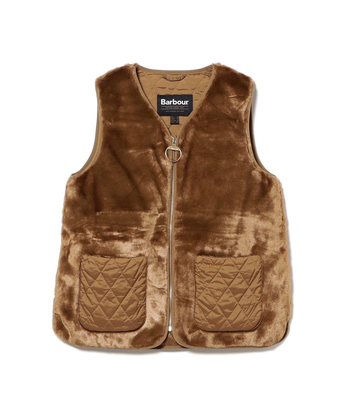 Barbour バブアー / KARIN FAUX ファージレ トップス WOMEN BROWN 10 Barbour バブアー / KARIN FAUX ファージレ トップス WOMEN BROWN 10