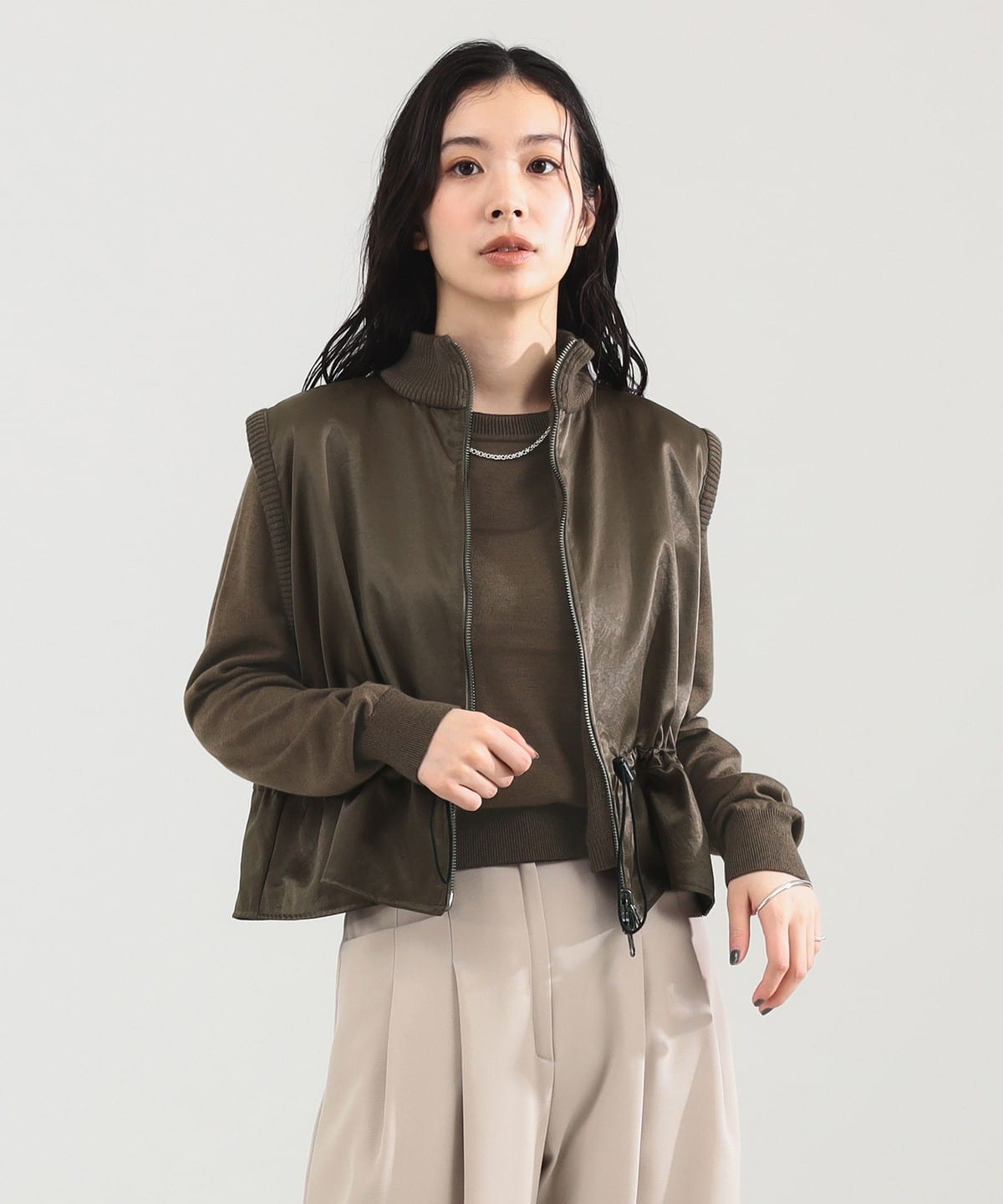 【モアバリエーション開催中】TAN / リバーシブル ベスト トップス WOMEN KHAKI ONE SIZE 【モアバリエーション開催中】TAN / リバーシブル ベスト トップス WOMEN KHAKI ONE SIZE