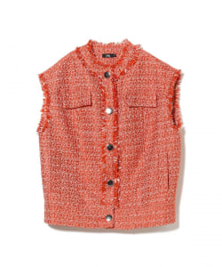 M・fil / TWEED フリンジ ジレ