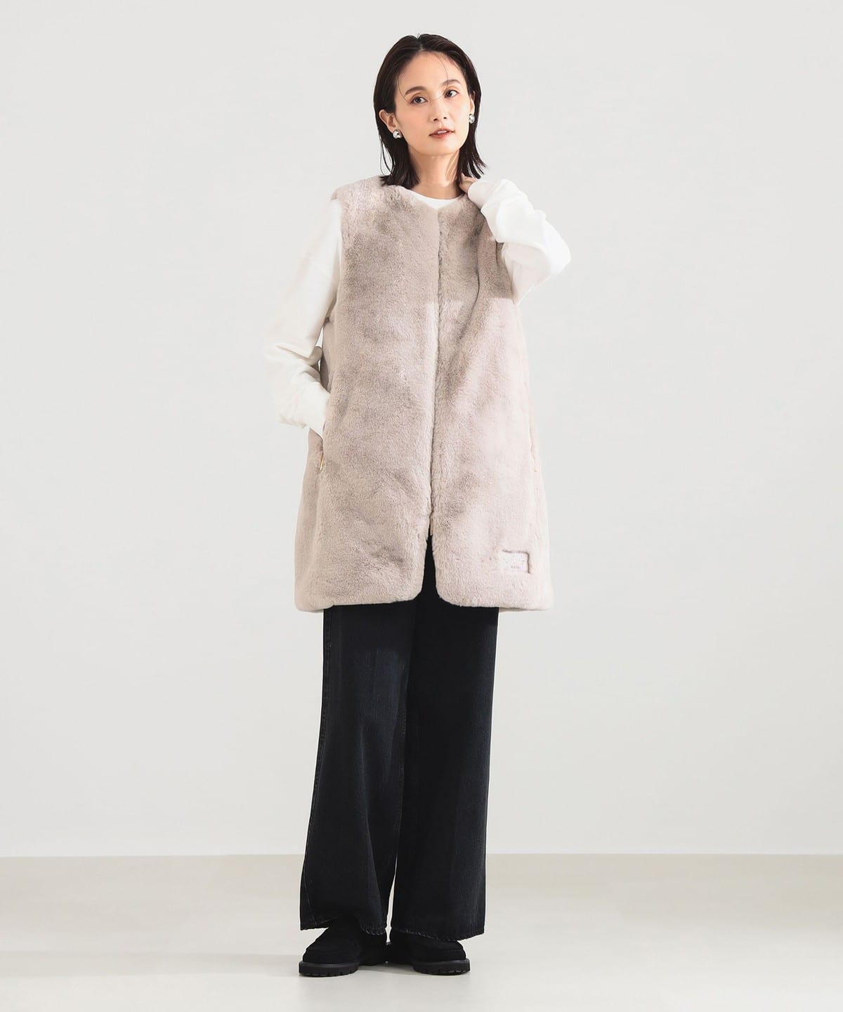 TATRAS タトラス / POLLINA ボアベスト トップス WOMEN LIGHT. GREY 2