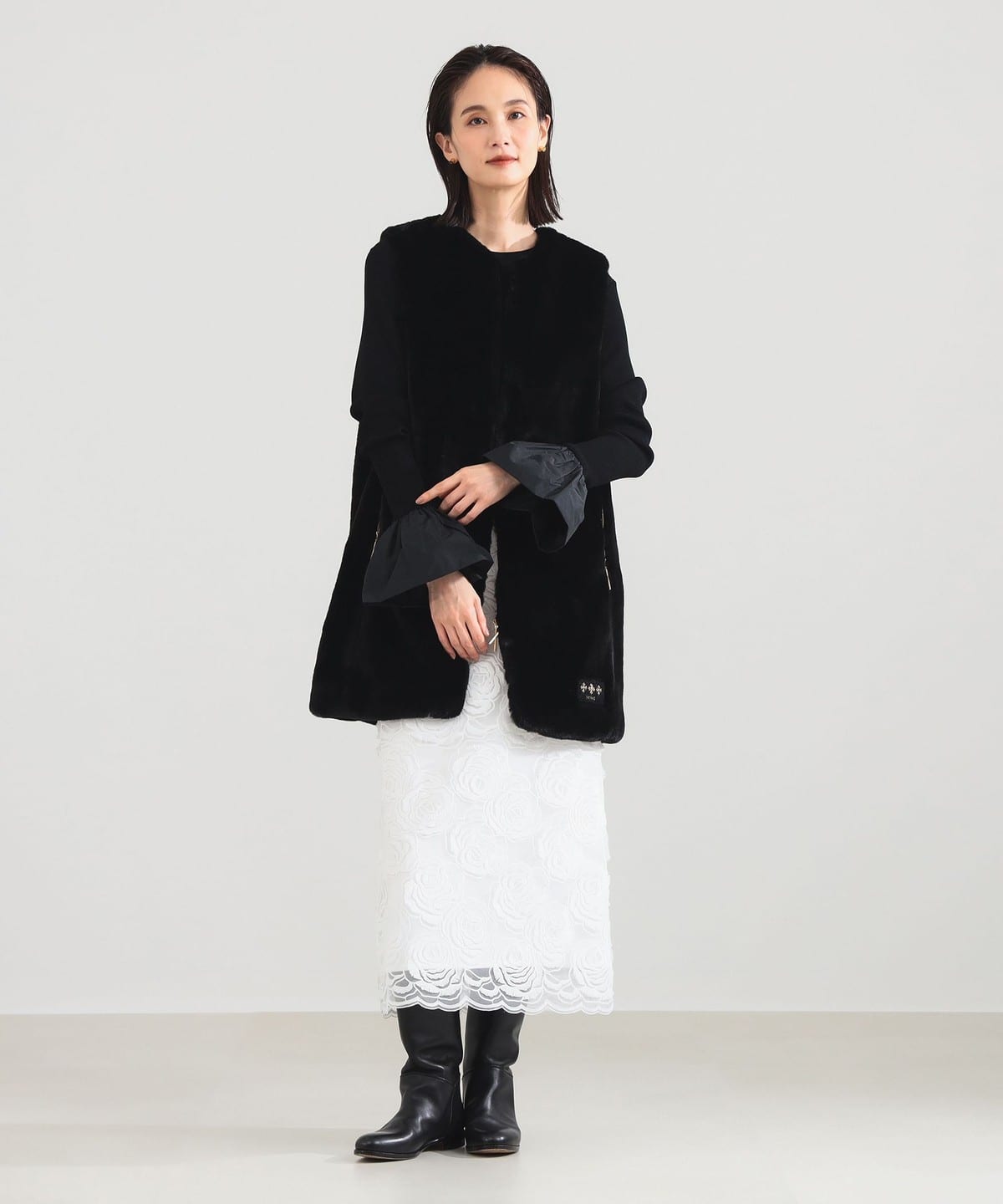 TATRAS タトラス / POLLINA ボアベスト トップス WOMEN BLACK 2