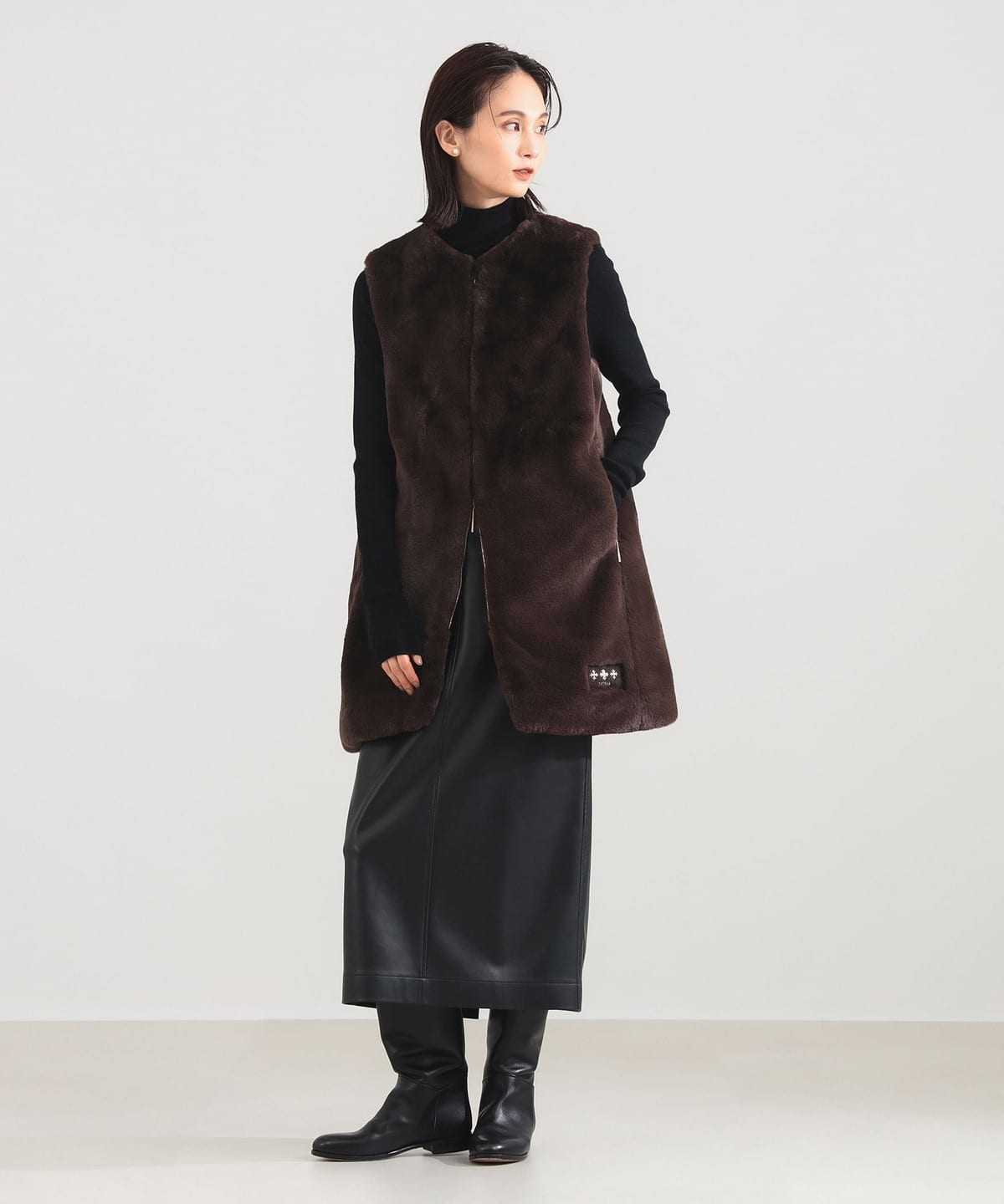 TATRAS タトラス / POLLINA ボアベスト トップス WOMEN BROWN 2 TATRAS タトラス / POLLINA ボアベスト トップス WOMEN BROWN 2