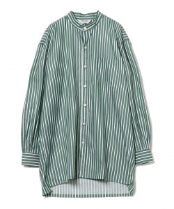 Placide × EFFE BEAMS  / ストライプ バンドカラーシャツ