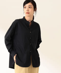 TICCA × Demi-Luxe BEAMS / 別注 ソリッド ノーカラーシャツ