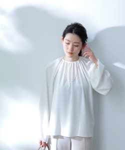 Demi-Luxe BEAMS / ギャザーネック プルオーバー