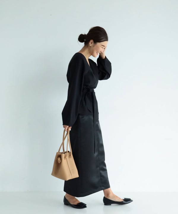 デミルクスビームス 2wayカシュクールブラウス Demi-Luxe BEAMS（デミルクス ビームス）2WAY カシュクール
