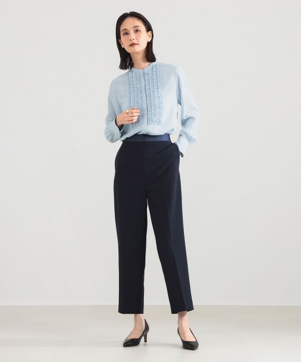 Demi-Luxe BEAMS（デミルクス ビームス）ジョーゼット フリルブラウス