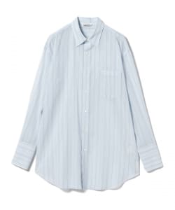 AURALEE / HARD TWIST FINX ORGANZA STRIPE SHIRT